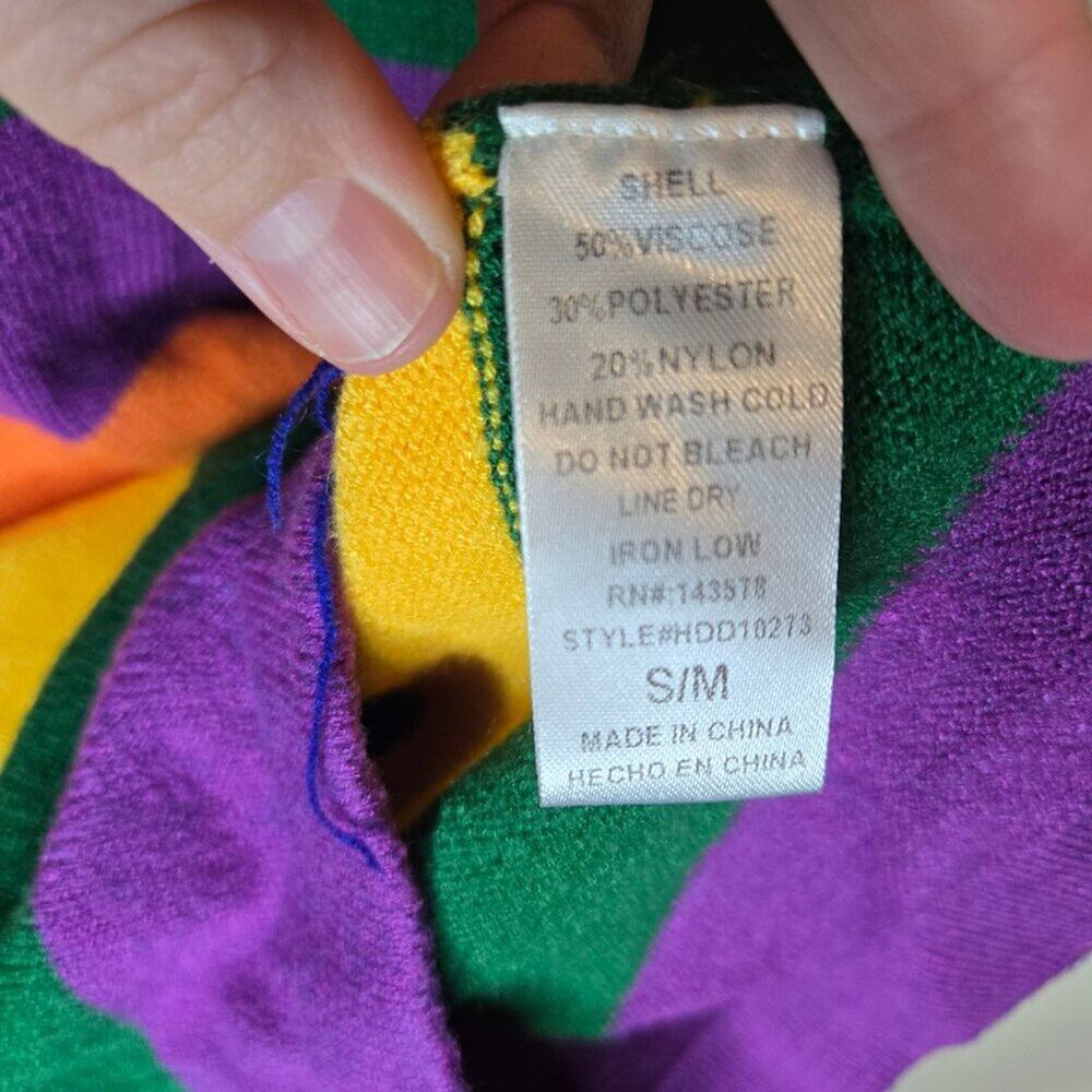 Hot & Delicious Small/Med Rainbow Striped Bodycon Sweater Dress [0329] - Picture 5 of 6